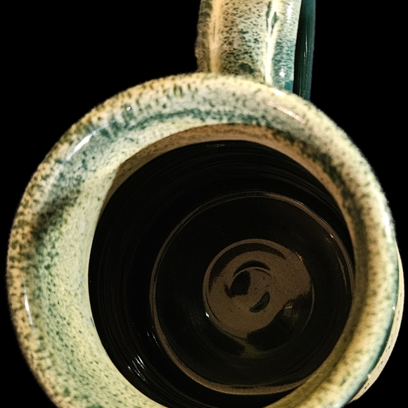 Green Ceramic Mug The Yellow House On Plott Road NC Pottery 2010. Deneen Pottery - Picture 8 of 10